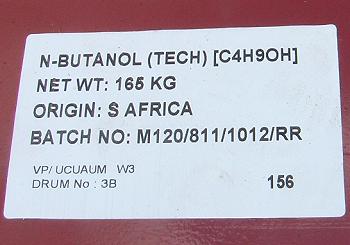N- BUTANOL - C4H9OH N- BUTANOL - C4H9OH