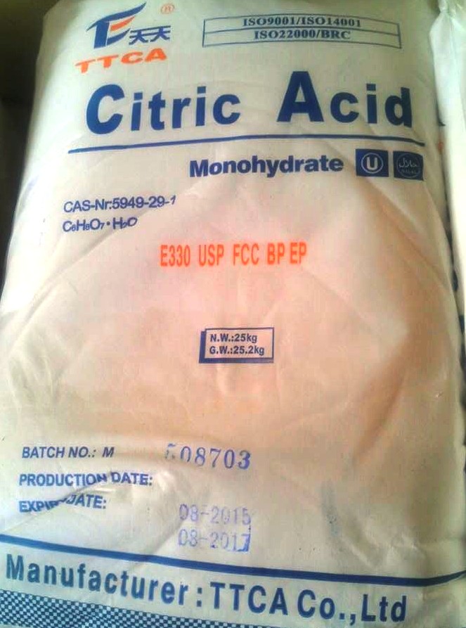 CITRIC ACID MONOHYDRATE, C6H8O7